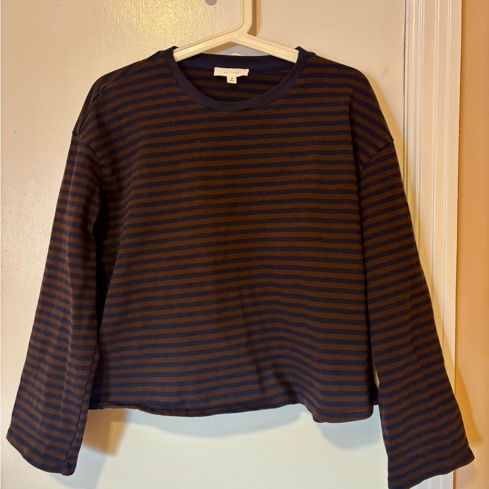 All:Row Callahan Top in Brown and Navy